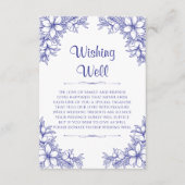 Blauwe  bruiloft die goed wenst informatiekaartje (Voorkant)