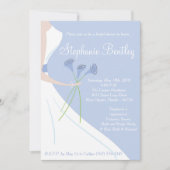 Blauwe bruiloft Dress Bridal Shower Uitnodiging (Voorkant)