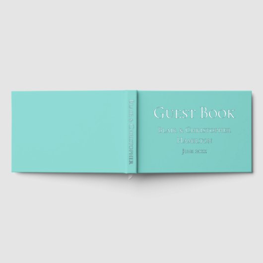  blauwe bruiloft gastenboek (Volledig)