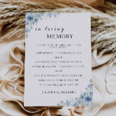 Blauwe bruiloft in liefdevolle herinnering, kaart