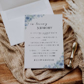 Blauwe bruiloft in liefdevolle herinnering, kaart