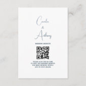 Blauwe bruiloft informatiekaartje (Voorkant)