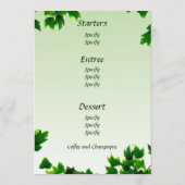 Blauwe bruiloft Menu (Achterkant)