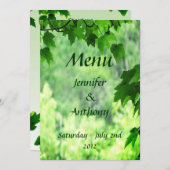 Blauwe bruiloft Menu (Voorkant / Achterkant)