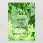 Blauwe bruiloft Menu (Voorkant)