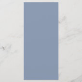 Blauwe bruiloft menu (Achterkant)