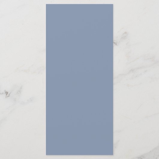 Blauwe bruiloft menu (Achterkant)