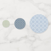 Blauwe bruiloft met Latticework Patroon Confetti (Achterkanten)