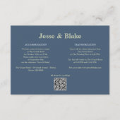 Blauwe bruiloft met Latticework Patroon Informatiekaartje (Voorkant)