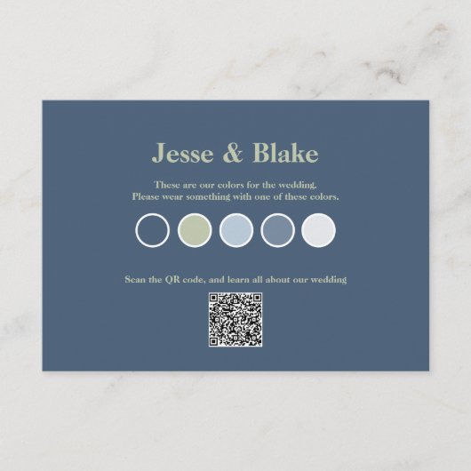 Blauwe bruiloft met Latticework Patroon Informatiekaartje (Voorkant)