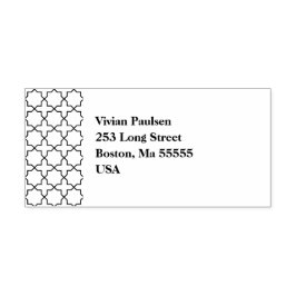 Blauwe bruiloft met Latticework Patroon Zelfinktende Stempel