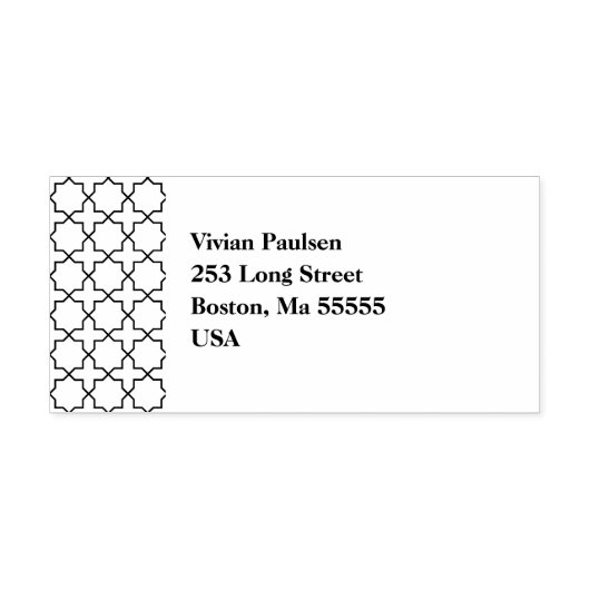 Blauwe bruiloft met Latticework Patroon Zelfinktende Stempel (Design)