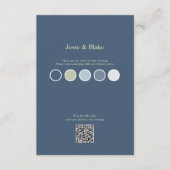 Blauwe bruiloft met Latticework Pattern Enclosure Informatiekaartje (Voorkant)