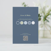 Blauwe bruiloft met Latticework Pattern Enclosure  Informatiekaartje (Staand voorkant)