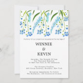 Blauwe bruiloft met 'me-nots' kaart (Voorkant)