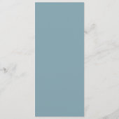 Blauwe bruiloft programmakaart (Achterkant)