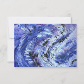 Blauwe bruiloft RSVP kaartje (Achterkant)