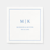 Blauwe bruiloft servetten (Voorkant)