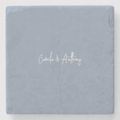 Blauwe bruiloft stenen onderzetter (Voorkant)