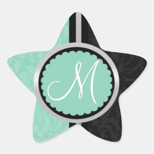 Blauwe bruiloft uitnodiging envelop afdichtingen ster sticker (Voorkant)