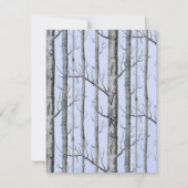 Blauwe bruiloft uitnodigingsbomen kaart (Voorkant)