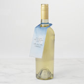 Blauwe bruiloft. Waterverf marine dank u Flessenhanger (Schuin)