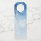 Blauwe bruiloft. Waterverf marine dank u Flessenhanger (Achterkant)