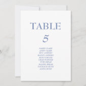 Blauwe bruiloft zitgrafiek kaart (Voorkant)