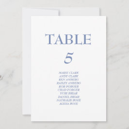 Blauwe bruiloft zitgrafiek kaart