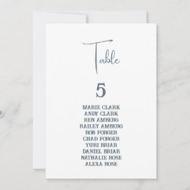 Blauwe bruiloft zitgrafiek kaart