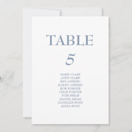 Blauwe bruiloft zitgrafiek kaart