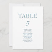 Blauwe bruiloft zitgrafiek kaart (Voorkant)