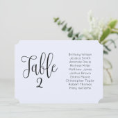 Blauwe bruiloft zitkaart. Landschap modern Kaart (Staand voorkant)