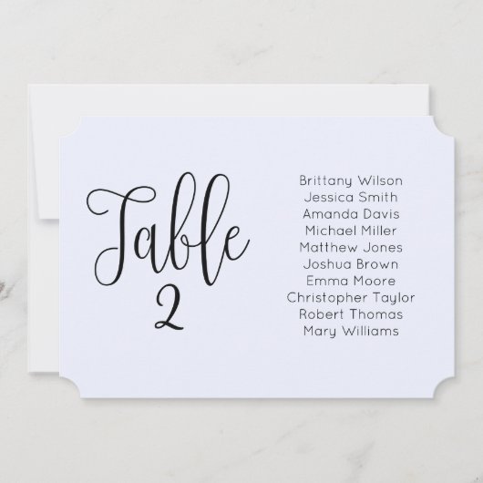 Blauwe bruiloft zitkaart. Landschap modern Kaart (Voorkant)