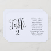 Blauwe bruiloft zitkaart. Landschap modern Kaart (Voorkant / Achterkant)