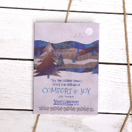 Blauwe, bruine, bijtende boombedrijfskaarten kaart