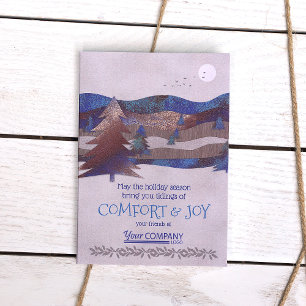 Blauwe, bruine, bijtende boombedrijfskaarten kaart