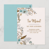 Blauwe bruine bladeren van bruine bladeren briefkaart (Voorkant / Achterkant)