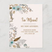 Blauwe bruine bladeren van bruine bladeren briefkaart (Voorkant)