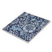 Blauwe bruine Bossen Muurblauw Tegeltje (Zijkant)