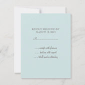  blauwe bruine bruiloft RSVP-kaarten RSVP Kaartje (Achterkant)