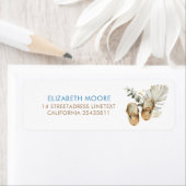 Blauwe bruine en zadelbruine Baby schoenen Etiket (Insitu)