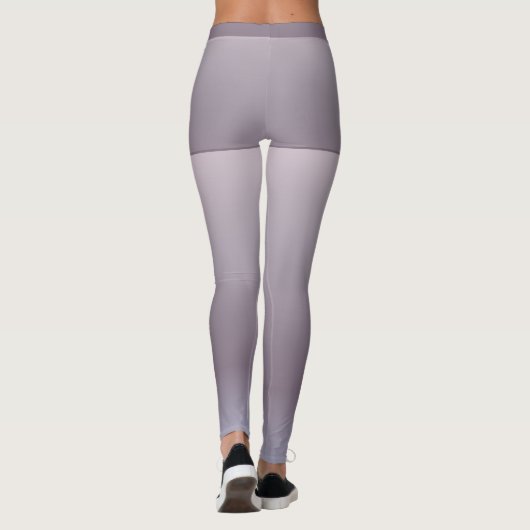 Blauwe bruine gradiënt, korven, aangepast monogram leggings (Achterkant)