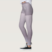 Blauwe bruine gradiënt, korven, aangepast monogram leggings (Links)