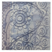 Blauwe bruine grijs met een angel-stijl voor indus tegeltje (Voorkant)