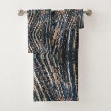 Blauwe & Bruine Houten Balken Foto Perspectief Pat