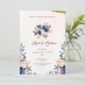 Blauwe bruine platte Lijst en Waterverf Kaart (Staand voorkant)