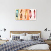 Blauwe bruine rode doek met verstijfd schilderschi canvas afdruk (Insitu (Slaapkamer))