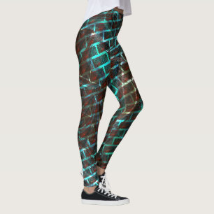Blauwe bruine roest, krassen, kleine baksteen of r leggings