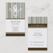 Blauwe/bruine schaar afsprakenkaartje (Voorkant / Achterkant)